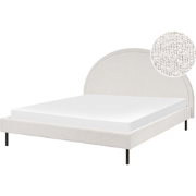 MARGUT - Bed - Wit - 160 x 200 cm - BouclÃ©