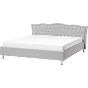 METZ  - Tweepersoonsbed - Lichtgrijs - 180 x 200 cm - Polyester
