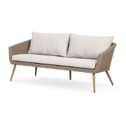 Fien rotan tuinbank zand - Met zitkussens