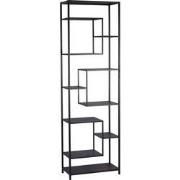 PTMD Duana Playful Black Iron Open Cabinet High
