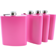 HIXA Heupfles - Roze - 4 Stuks - Flacon - Veldfles - RVS - Drinkfles -...