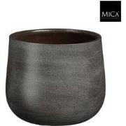 Mica Decorations Bloempot Sevilla - 19x19x16 cm - Terracotta - Bruin
