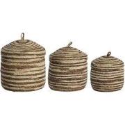 Light & Living - Mand KILRUSH - Ø34x36cm - Bruin - Set van 3