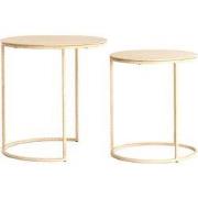 Light & Living - Bijzettafel SADAR - Ø52x46cm - Bruin - Set van 2