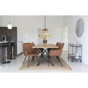 House Nordic Eetkamerstoel Harbo Vintage Bruin - Set van 2