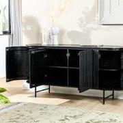 Tv-Meubel Acaciahout Zwart - 45x165x80cm - Kast Friso