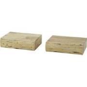 Zwevend Nachtkastje Tree XS Set van 2 Acaciahout Naturel 1 Lade