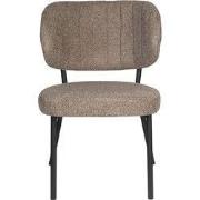 Eetkamerstoel Bruin Stof - Zithoogte 48cm - 64x56x64cm - Set van 2