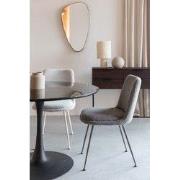 Eetkamerstoel Stof/Textiel - Off White - Zitdiepte 47cm - Set van 2