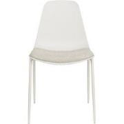 Eetkamerstoel Wit - Zithoogte 48cm - 48,5x49x88cm - Jeffrey