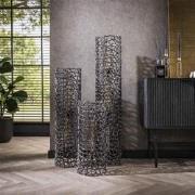 Vloerlamp Cilinder - Zwart Aluminium - 25x25x92cm