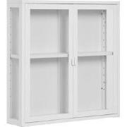 Hangende Wandkast Wit Metaal - 2 Deuren - 80x18x80cm - Brisbane