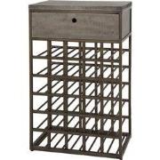 Wijnkast - Brons Antiek Metaal - 54x35x85cm - Ferro