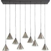 Hanglamp Grijs Glas - 130x32x180cm - 9-Lichts