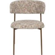 Eetkamerstoel Multi Kleur Stof - 57,5x57x78,5cm - Claes - Set van 2