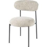 Eetkamerstoel Zand Stof - Round Tissee - Set van 2