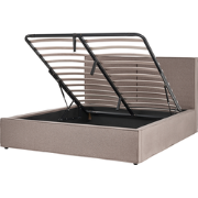 MOISSAC - Bed - Taupe - 160 x 200 cm - Polyester