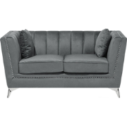 GAULA  - Tweezitsbank - Grijs - Fluweel