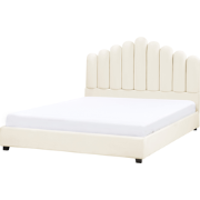 VINCENNES - Waterbed - Gebroken wit - 160 x 200 cm - Fluweel