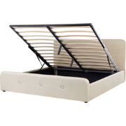 RENNES  - Bed met opbergruimte - Beige - 180 x 200 cm - Polyester