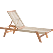 PROSSEDI - Ligstoel - Beige - Acaciahout