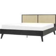 MONPAZIER  - Tweepersoonsbed - Zwart - 180 x 200 cm - Populierhout