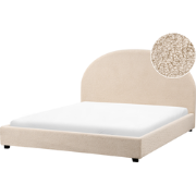 VAUCLUSE - Tweepersoonsbed - Beige - 160 x 200 cm - Bouclé