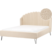 AMBILLOU - Tweepersoonsbed - Beige - 140 x 200 cm - Bouclé