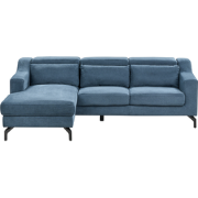 GLOSLI - Hoekbank - Blauw - Rechtszijdig - Polyester