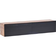 GLADSTONE - Wand TV-meubel - Bruin/Zwart - 140 cm - Vezelplaat