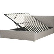 ROCHEFORT - Bed met opbergruimte - Taupe - 160 x 200 cm - Kunstleer