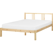 VANNES - Bed - Lichtbruin - 140 x 200 cm - Dennenhout