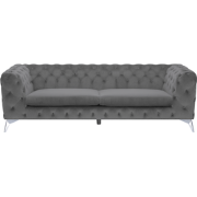 SOTRA - Chesterfield bank - Grijs - Fluweel