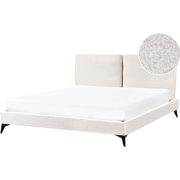 MELLE  - Tweepersoonsbed - Gebroken wit - 160 x 200 cm - Bouclé