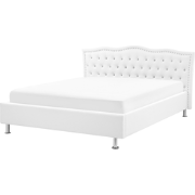 METZ  - Bed met opbergruimte - Wit - 140 x 200 cm - Kunstleer