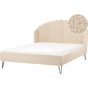 AMBILLOU - Tweepersoonsbed - Beige - 160 x 200 cm - Bouclé