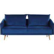 MAURA - Driezitsbank - Marineblauw - Fluweel