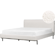 CORIO - Tweepersoonsbed - Gebroken wit - 180 x 200 cm - Bouclé