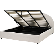 VAUCLUSE - Bed met opbergruimte - Lichtbeige - 180x200 cm - Polyester