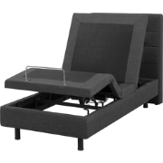 DUKE - Bed elektrisch verstelbaar - Donkergrijs - 80x200 - Polyester