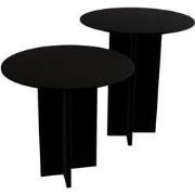 Set van 2 ronde salontafels H45 / H55 cm - LEO