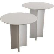 Set van 2 ronde salontafels H45 / H55 cm - LEO