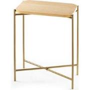 Rechthoekige bijzettafel met metalen poten H56 cm - JAMIE