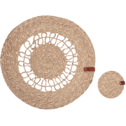 PEPPERBERRY - Set van 12 placemats en onderzetters - Natuurlijk - Jute