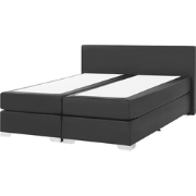 PRESIDENT  - Boxspringbed - Zwart - 160 x 200 cm - Kunstleer