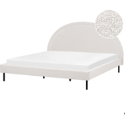 MARGUT - Bed - Wit - 180 x 200 cm - Bouclé