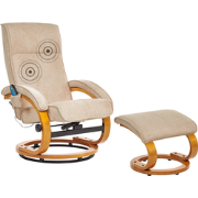HERO - Relaxfauteuil met voetenbank - Beige - Polyester