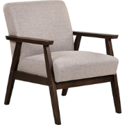 ASNES - Fauteuil - Taupe - Polyester