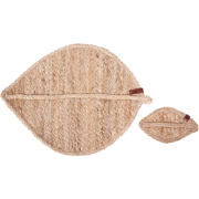 PEPPERLEAF - Set van 12 placemats en onderzetters - Natuurlijk - Jute