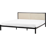 CLAMART - Tweepersoonsbed - Lichtbeige - 180 x 200 cm - Metaal